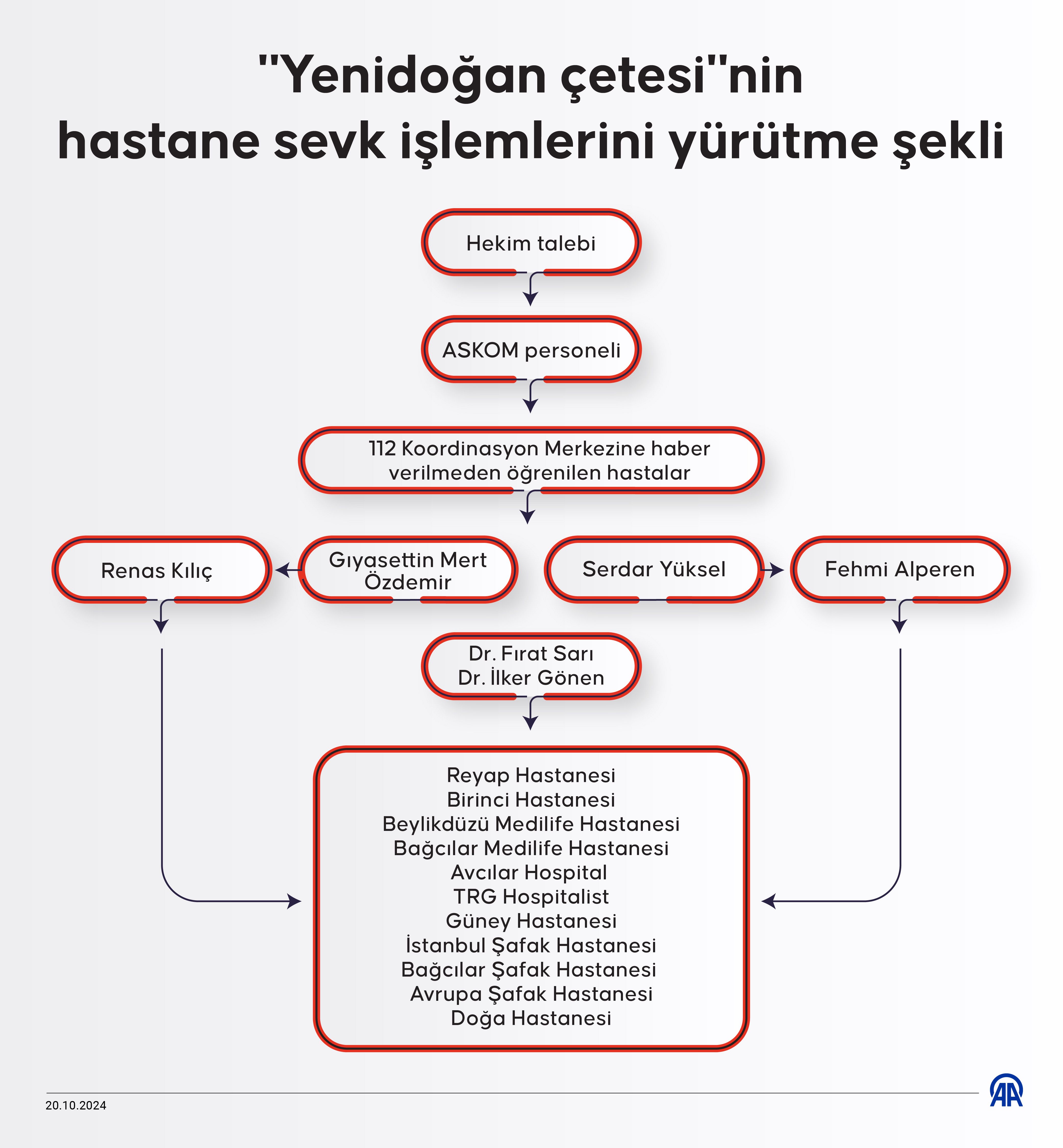 'Yenidoğan çetesi'nin örgütsel şeması ortaya çıkarıldı