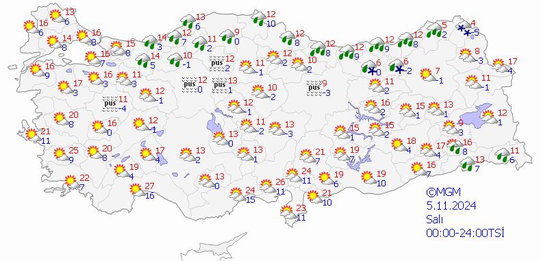 Meteoroloji'den 4 kente sarı kodlu uyarı